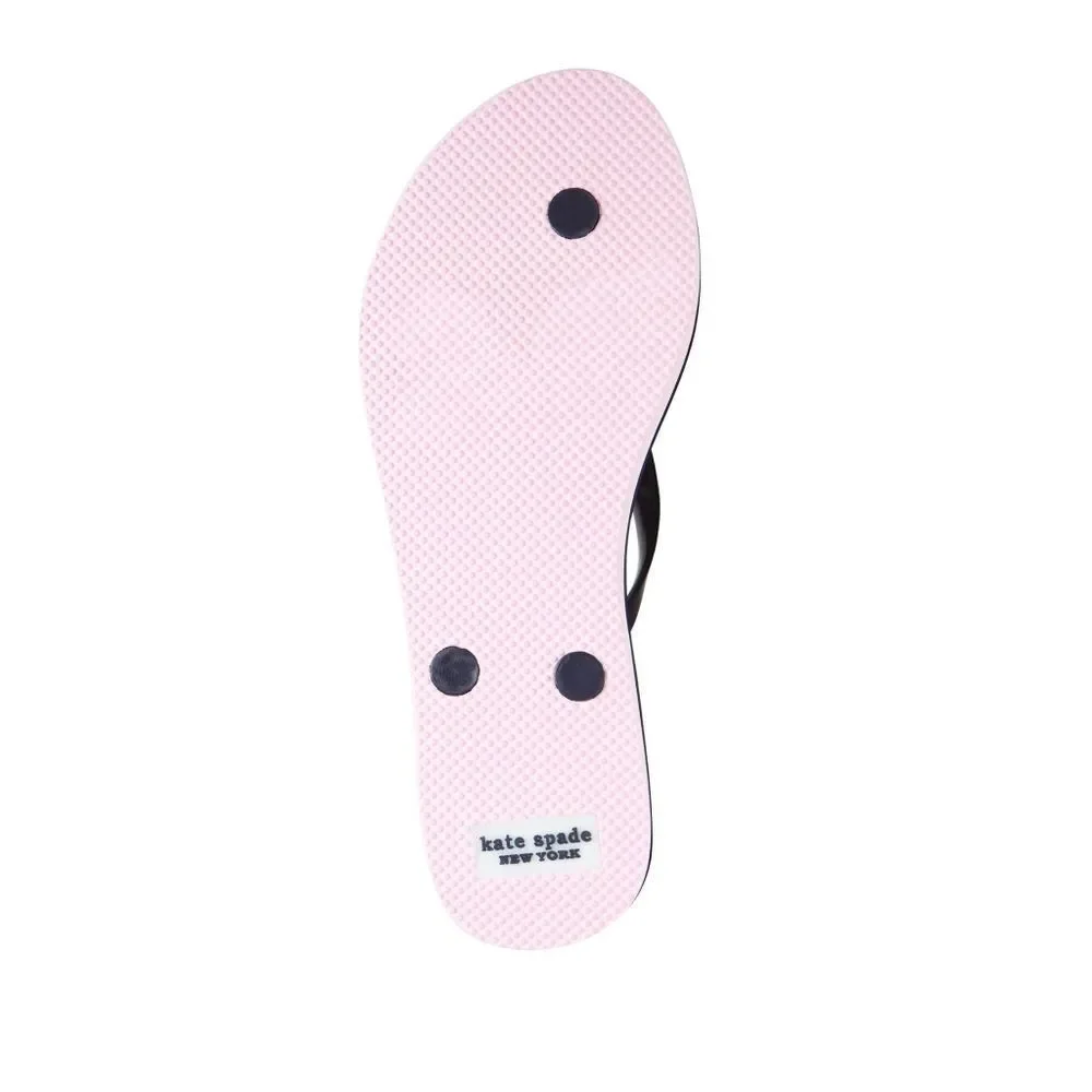 New! KATE SPADE Women's Norma Bow Flip-Flop Sandals Shoes Blue White Size 6 - Picture 5 of 11